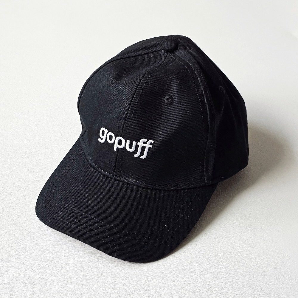 Gopuff Black Embroidered Adjustable Hat Cap Unisex Promo Merch Baseball Cap